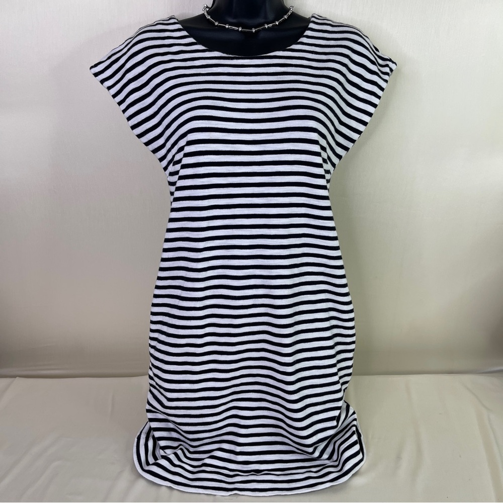 Madewell Zipline Striped Cotton Mini Shift Dress Size XS